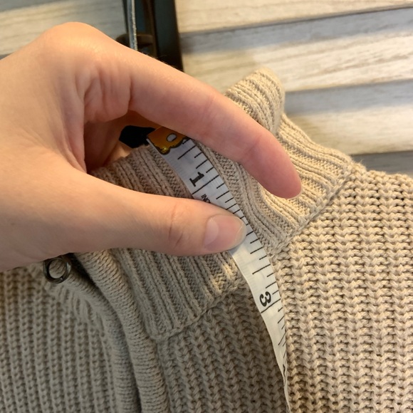 Children’s Place Boys Tan Solid Knit Quarter Zip Sherpa Long Sleeve Sweater - Picture 12 of 12